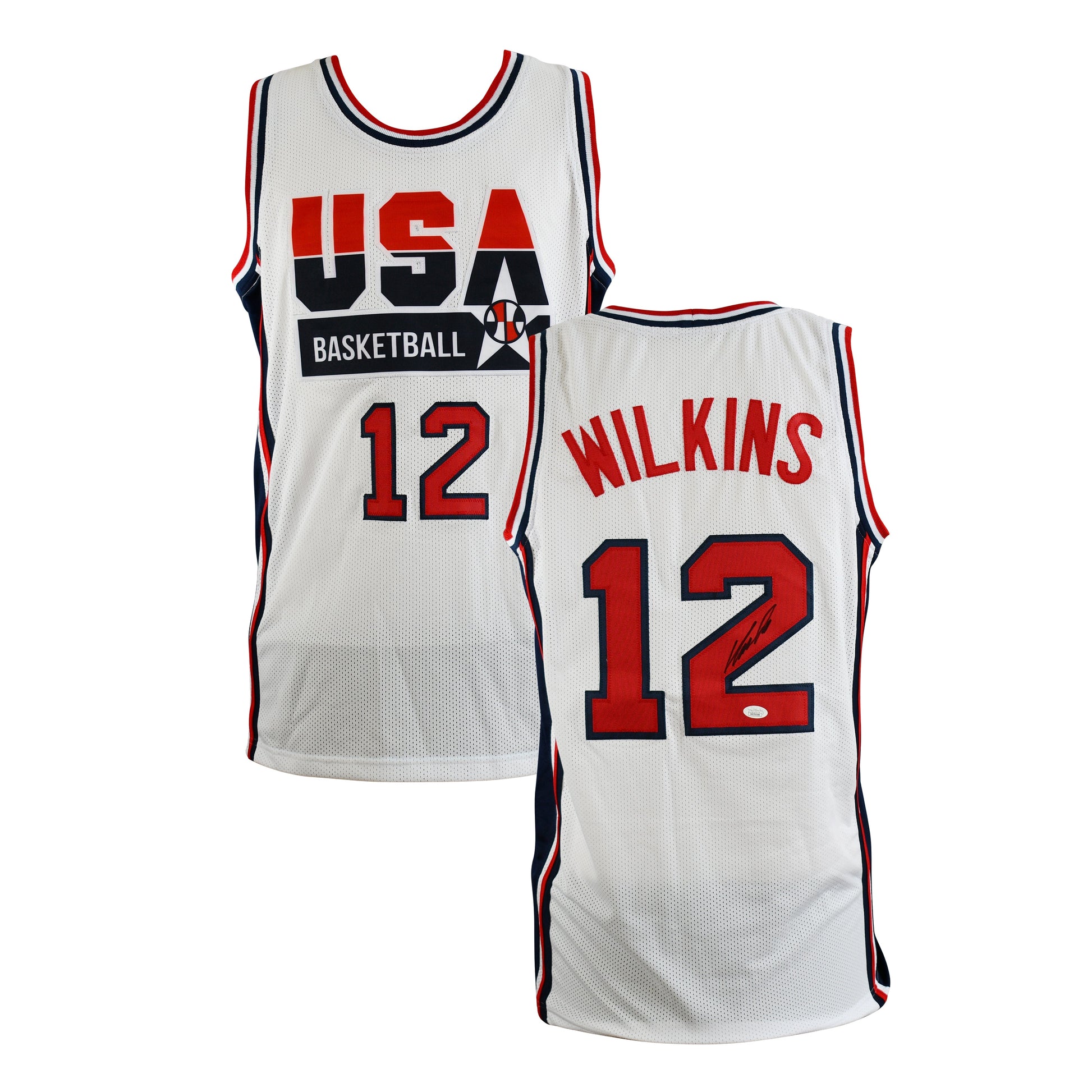 Dominique Wilkins Signed Team USA  Jersey Certified by JSA authentic-signatures
