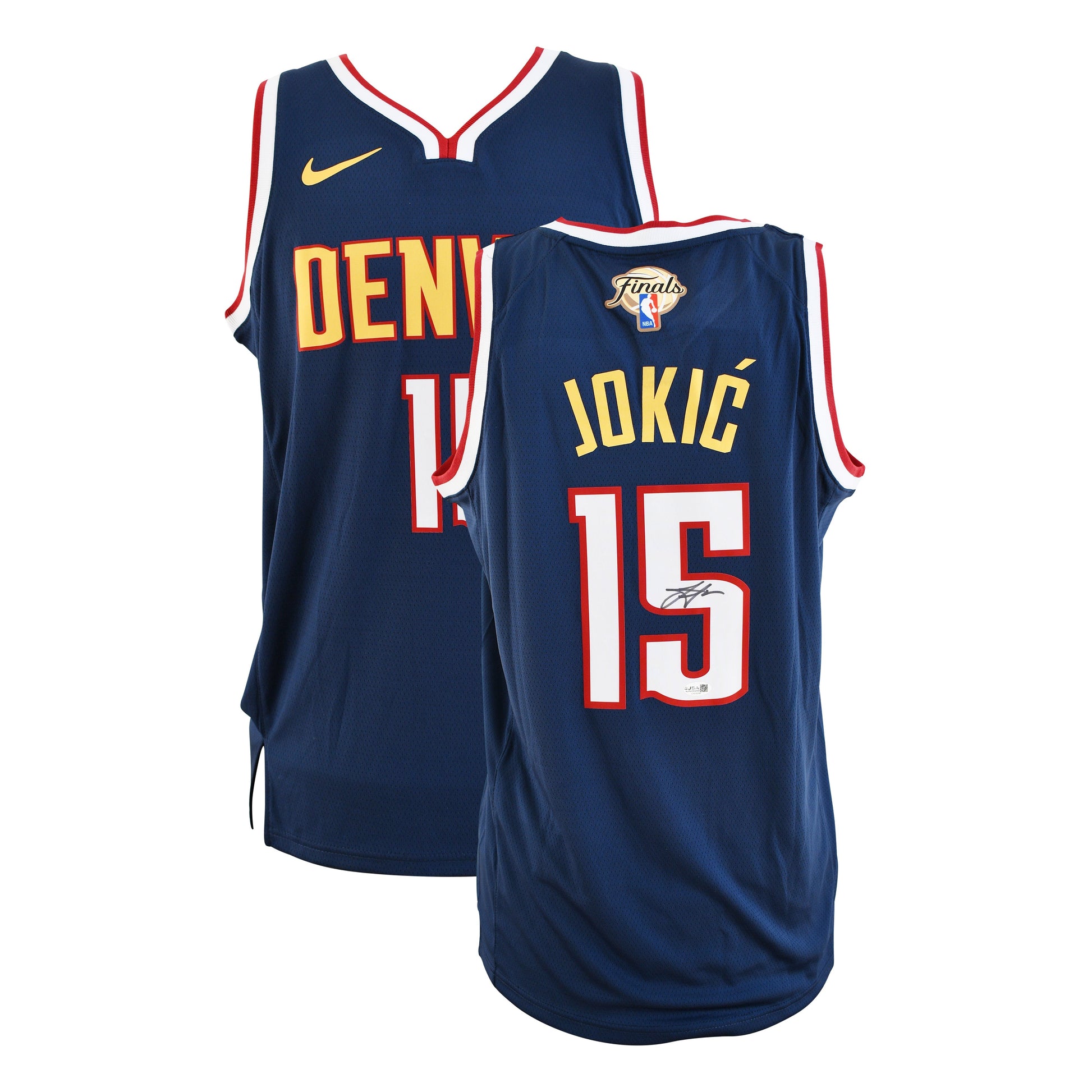 Nikola Jokic Signed Denver Nuggets Jersey W/Finals Patch Certified by JSA authentic-signatures