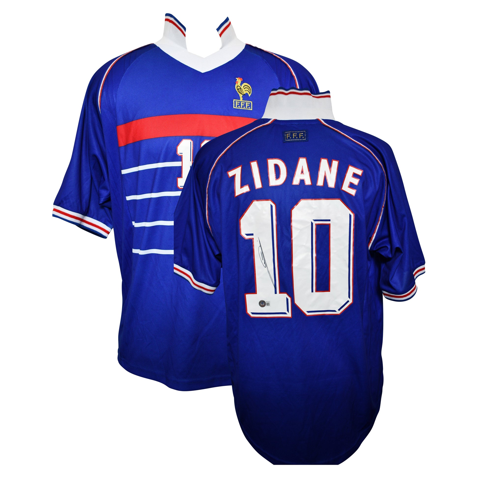 Zinedine Zidane Signed France Jersey Certified by Beckett authentic-signatures