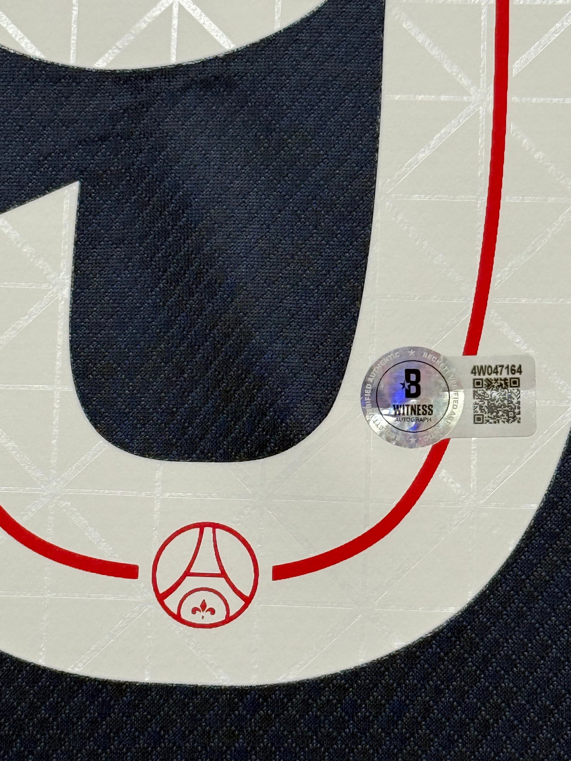 Maillot Domicile signe par Bradley BARCOLA Paris Saint Germain 2025-26 Certifié par Beckett authentic-signatures