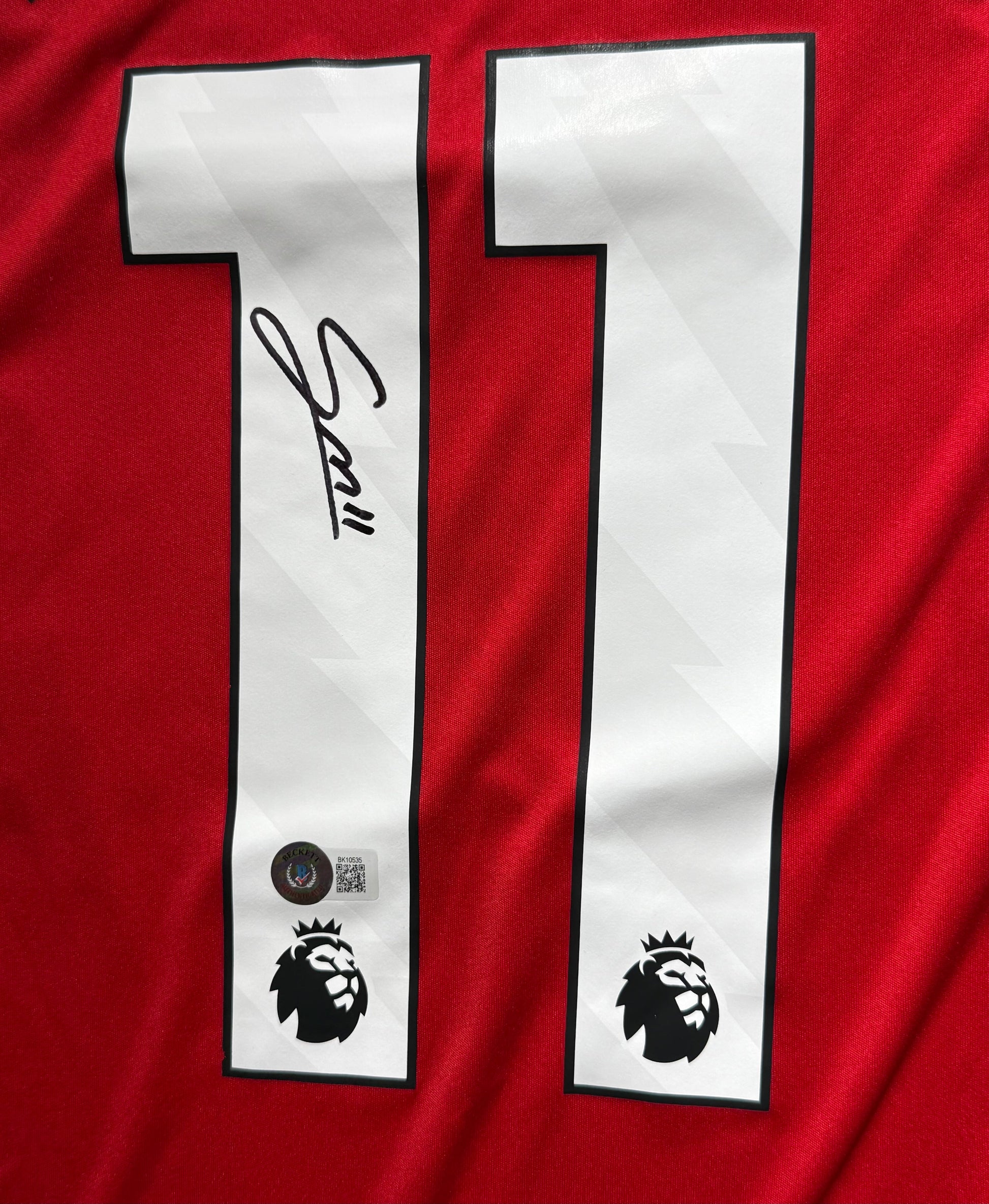Maillot Domicile signe par Gabriel Martinelli  Arsenal FC 2022-23 Certifie par Beckett authentic-signatures