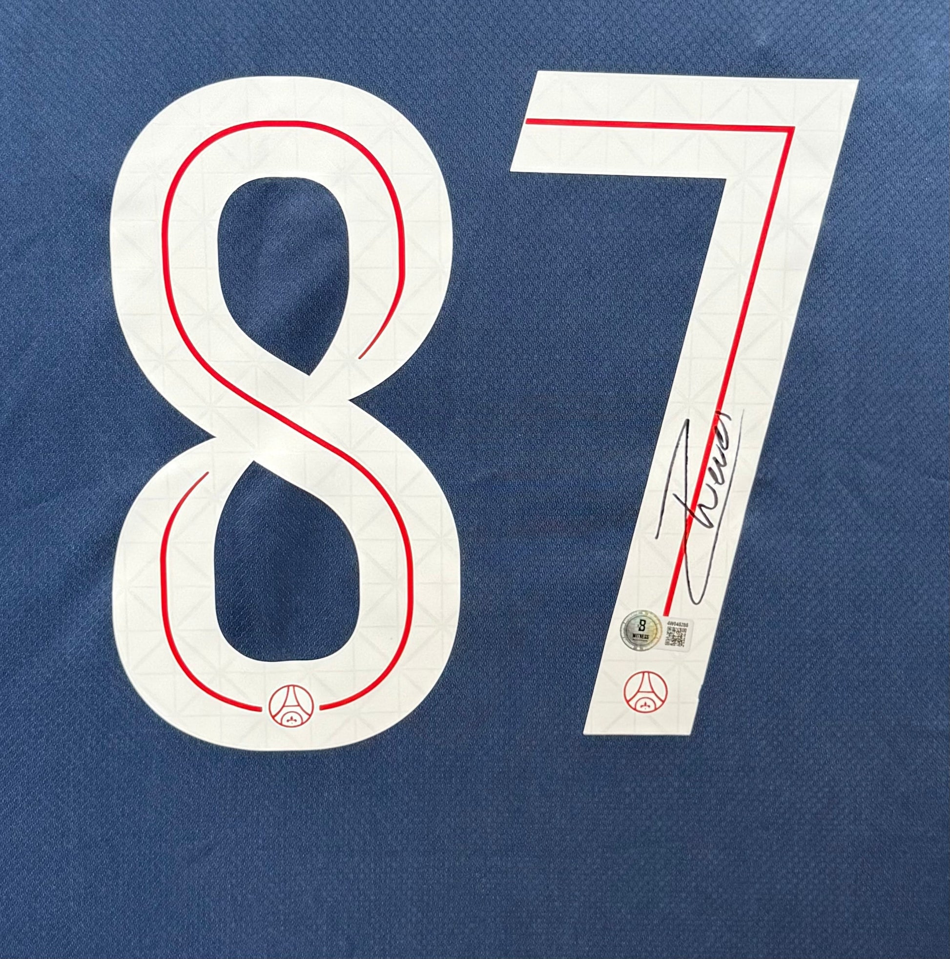 Maillot ETOILE Domicile signe par Joao NEVES Paris Saint Germain 2025-26 Certifié par Beckett authentic-signatures