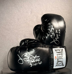 "TYSON KO 2-11-90"  Paire de Gants EVERLAST signée par James"Buster"Douglas  certifiée par SCHWARTZ authentic-signatures