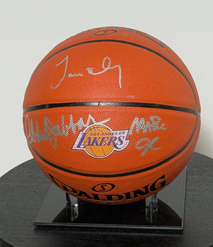 Showtime Lakers Basketball Authentique signe par Kareem Abdul Jabbar, James Worthy et Magic Johnson et certifie par Fanatics authentic-signatures