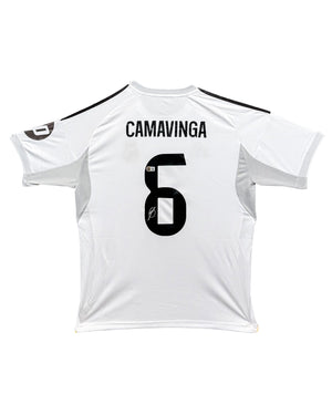 Maillot Authentique Domicile Real Madrid signe par Eduardo Camavinga et certifie par Beckett authentic-signatures