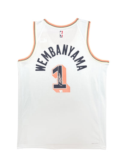 Maillot Authentique San Antonio Spurs signé par Victor Wembanyama et certifié par Fanatics authentic-signatures