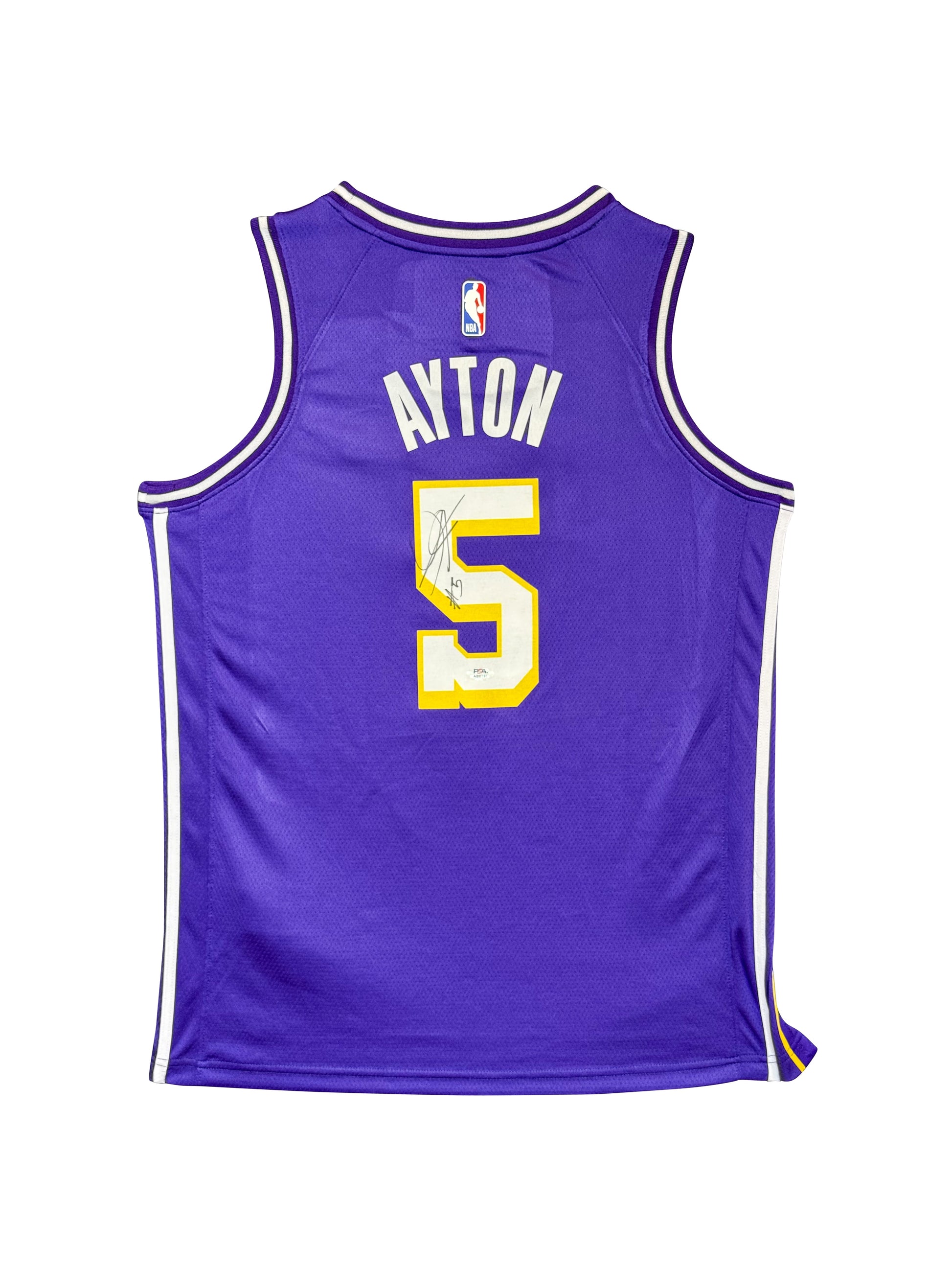 Maillot Authentique Los Angeles Lakers Exterieur signe par Deandre Ayton et certifie par PSA authentic-signatures