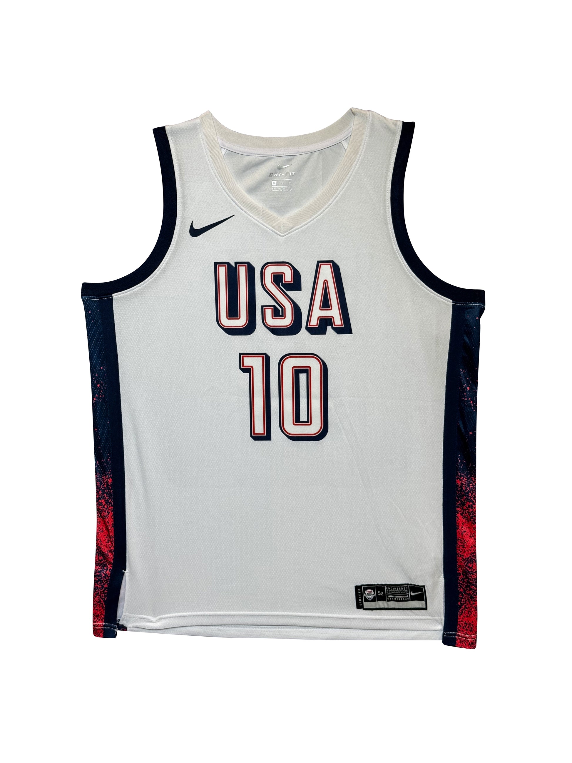 Maillot Authentique Domicile Team USA Edition Jeux Olympiques Paris 2024 signe par Jayson Tatum certifie par PSA authentic-signatures