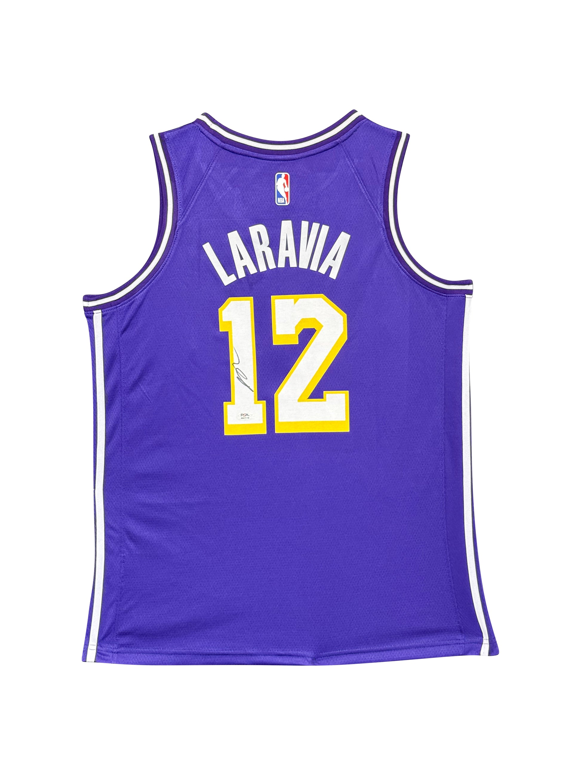 Maillot Authentique Exterieur Los Angeles Lakers signe par Jake LaRavia certifie par PSA authentic-signatures