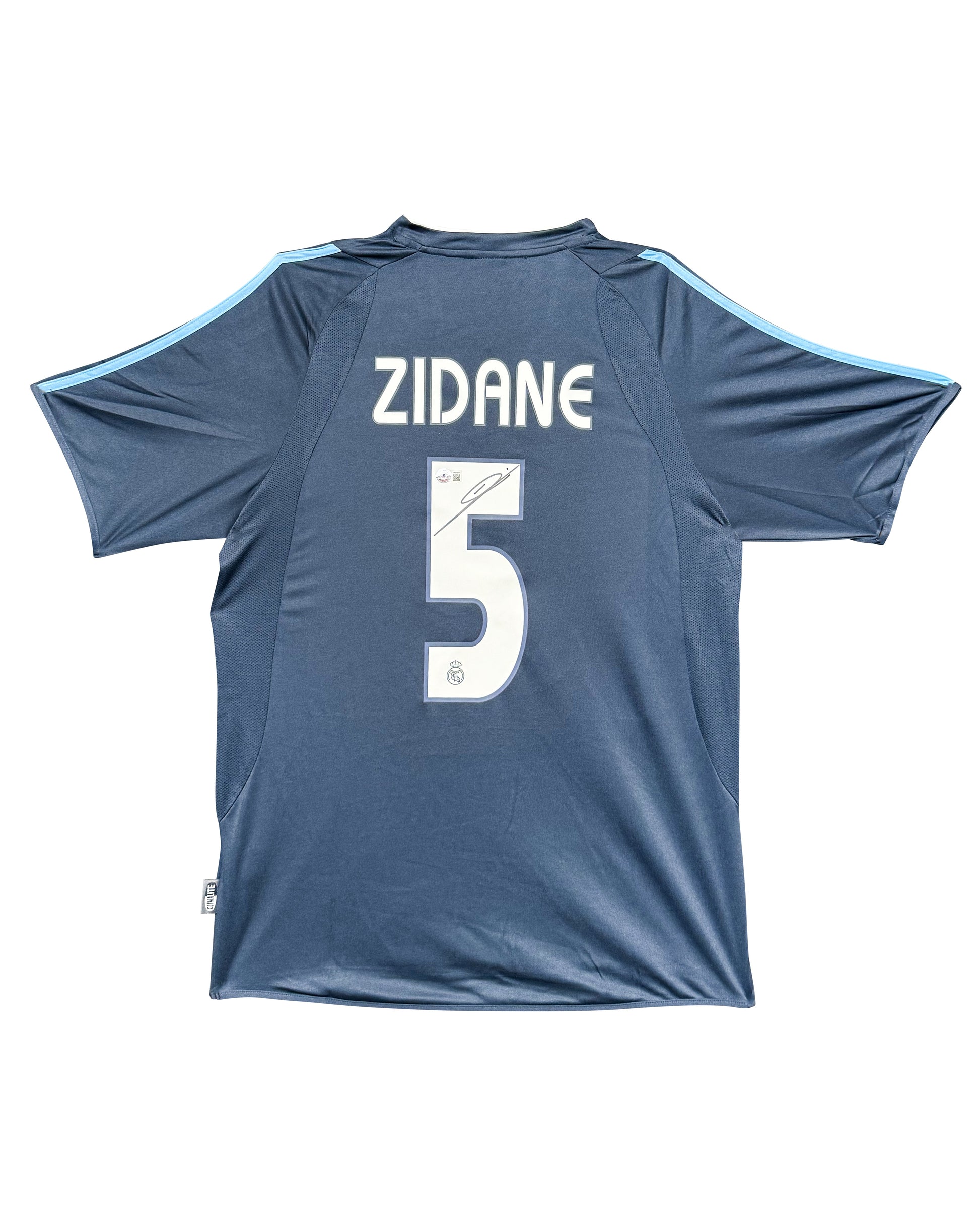 Maillot Exterieur Real Madrid CF 2005-06 signe par Zinedine Zidane Certifié par Beckett authentic-signatures
