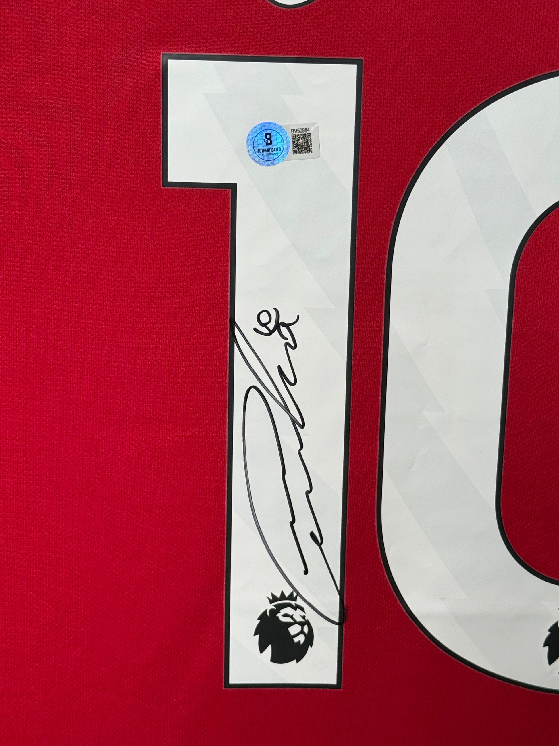 Maillot Domicile signe par Matheus Cunha Manchester United  FC 2024-25 Certifie par Beckett authentic-signatures