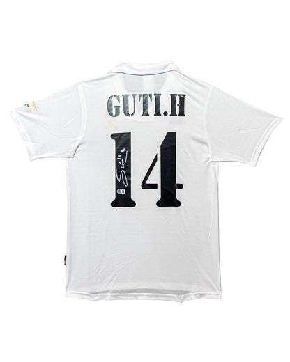 Maillot Authentique Domicile Real Madrid signe par Gutti Hernandez et certifie par Beckett authentic-signatures