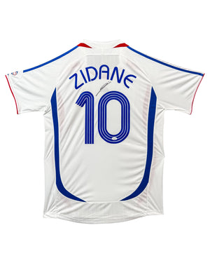 Maillot Equipe de France Exterieur Finale Coupe du Monde FIFA 2006 signe par Zinedine Zidane certifie par JSA authentic-signatures