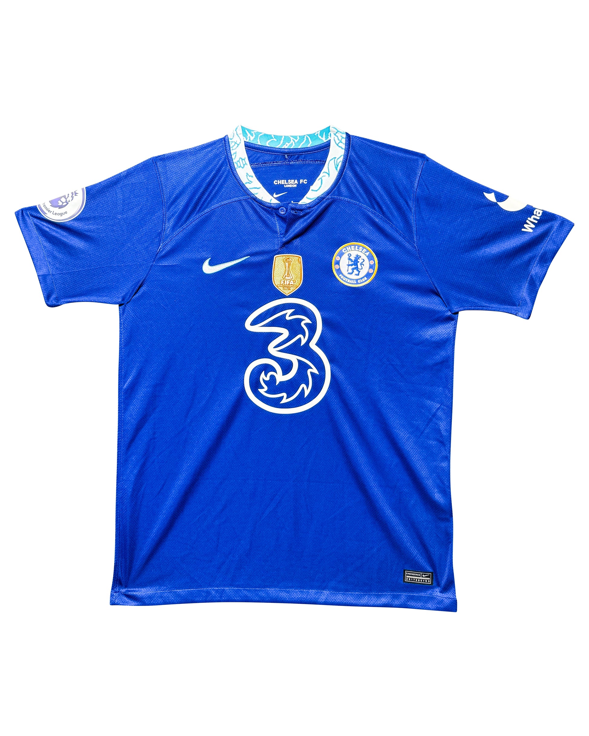 Maillot Domicile signe par Raheem Sterling Chelsea FC 2022-23 Certifie par Beckett authentic-signatures