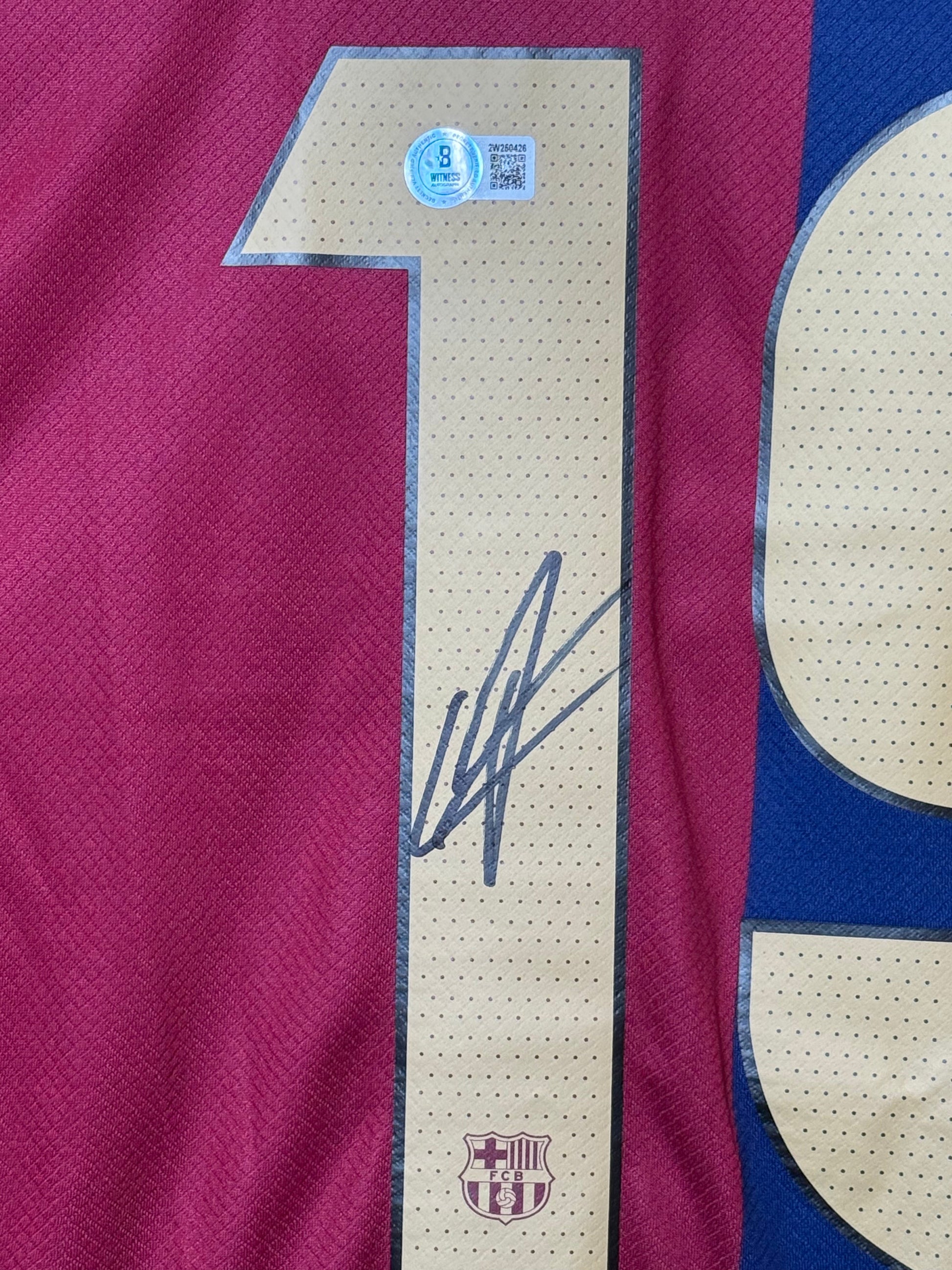Maillot Domicile FC Barcelone signe par Lamine Yamal 2023-24 Certifie par Beckett authentic-signatures