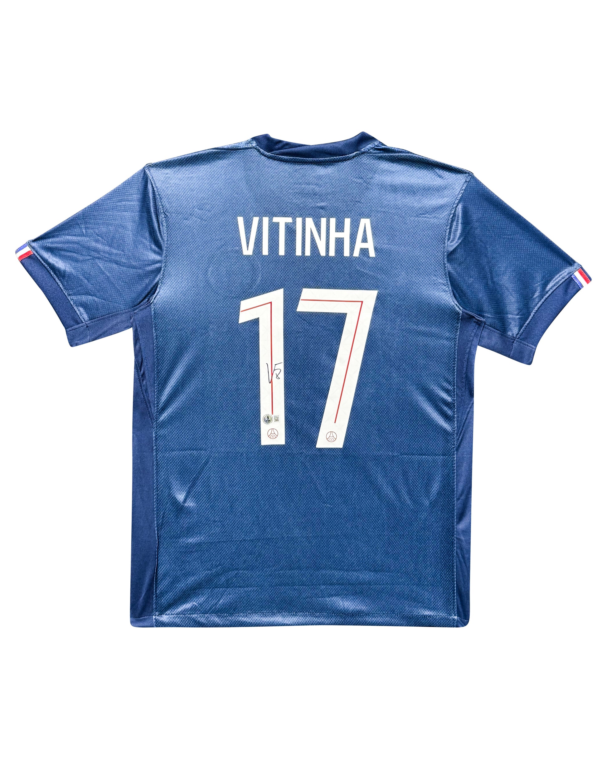 Maillot Domicile signe par VITINHA Paris Saint Germain 2025-26 Certifie par Beckett authentic-signatures