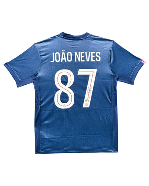 Maillot Paris Saint Germain Domicile signe par Joao Neves 2025-26 Certifié par Beckett authentic-signatures