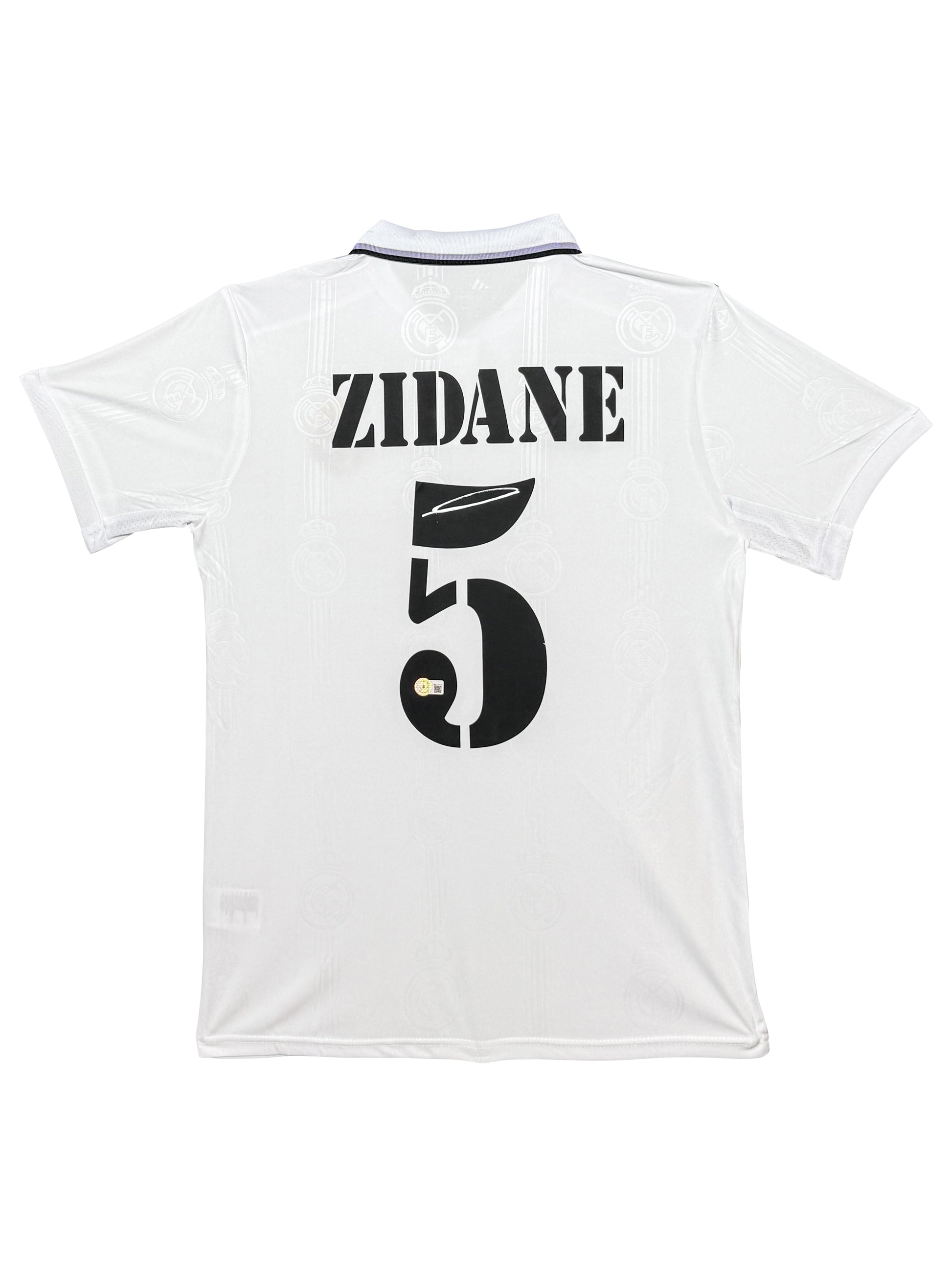 Maillot Domicile Real Madrid 2005-2006 signe par Zinedine Zidane Certifié par Beckett authentic-signatures