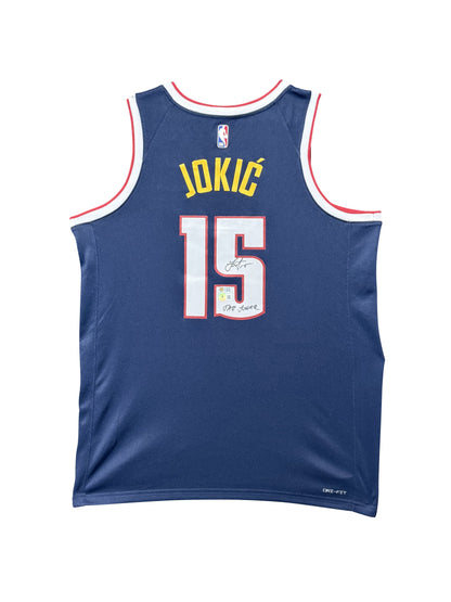 Maillot Authentique Denver Nuggets signé "THE JOKER" par Nikola Jokic certifié par Beckett et JOKIC authentic-signatures