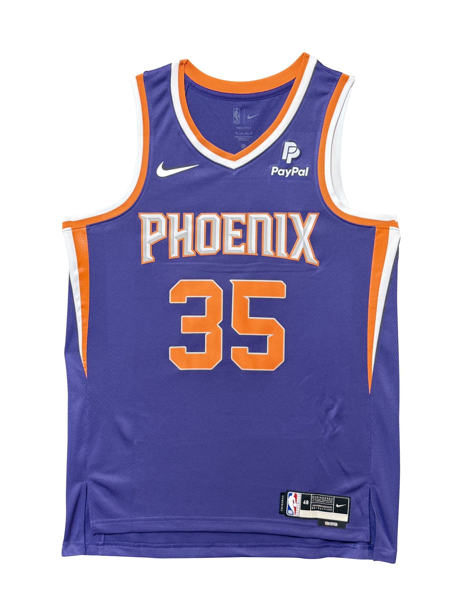 Maillot  Authentique Phoenix Suns signe par Kevin Durant et certifie par Fanatics authentic-signatures