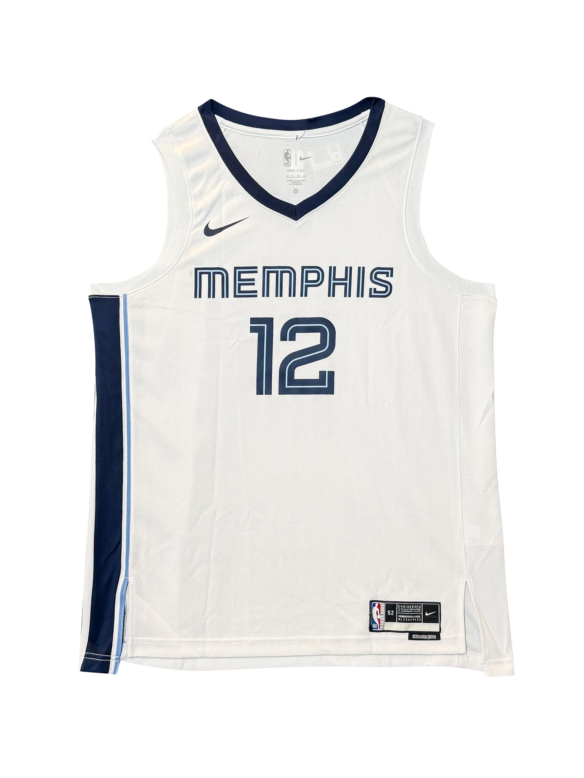 Maillot Authentic Association Edition Memphis GRIZZLIES signé par JA MORANT et certifié par BECKETT authentic-signatures