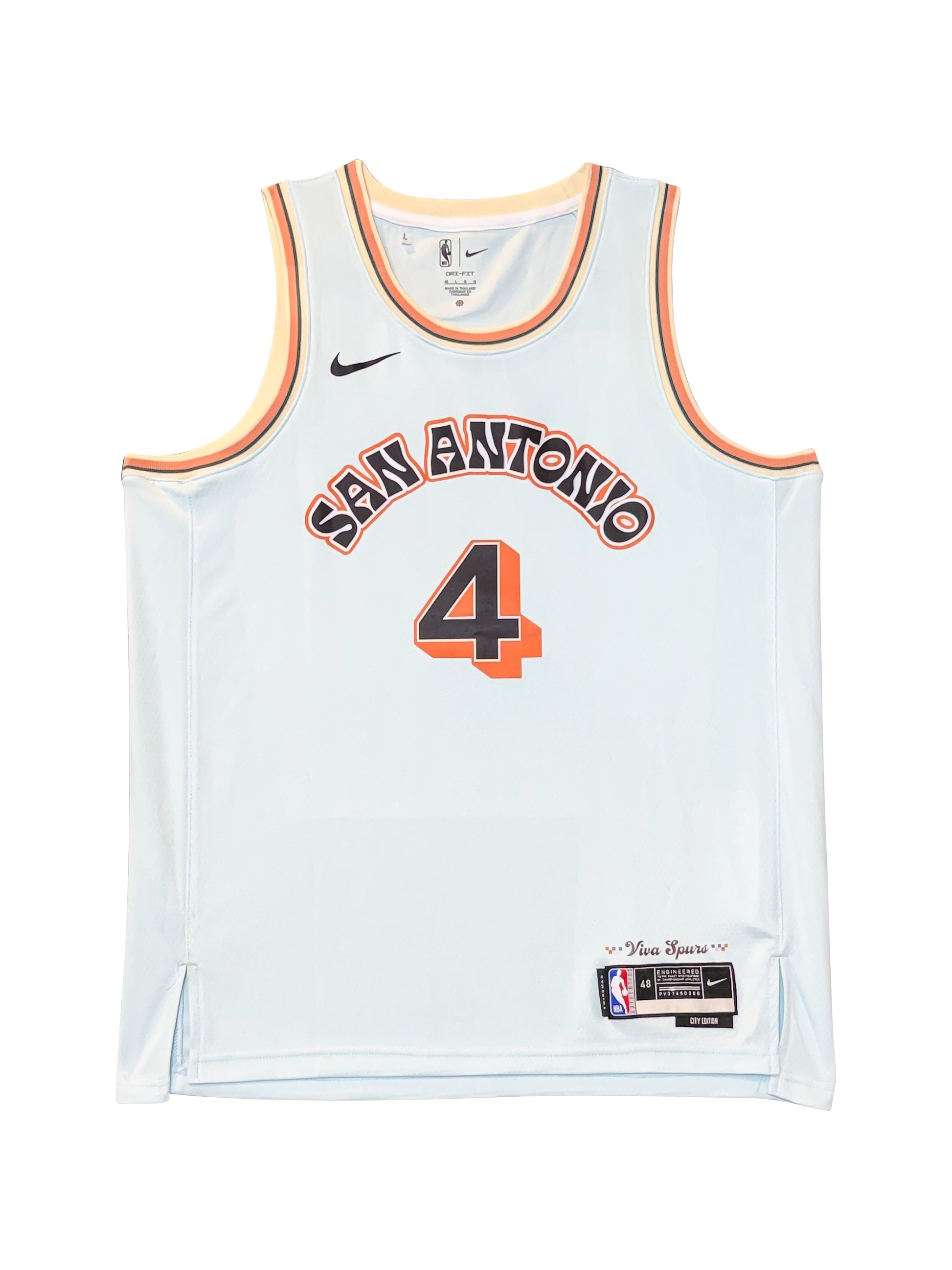 Maillot Swingman San Antonio Spurs City Edition signé par De'Aaron FOX et certifié par JSA authentic-signatures
