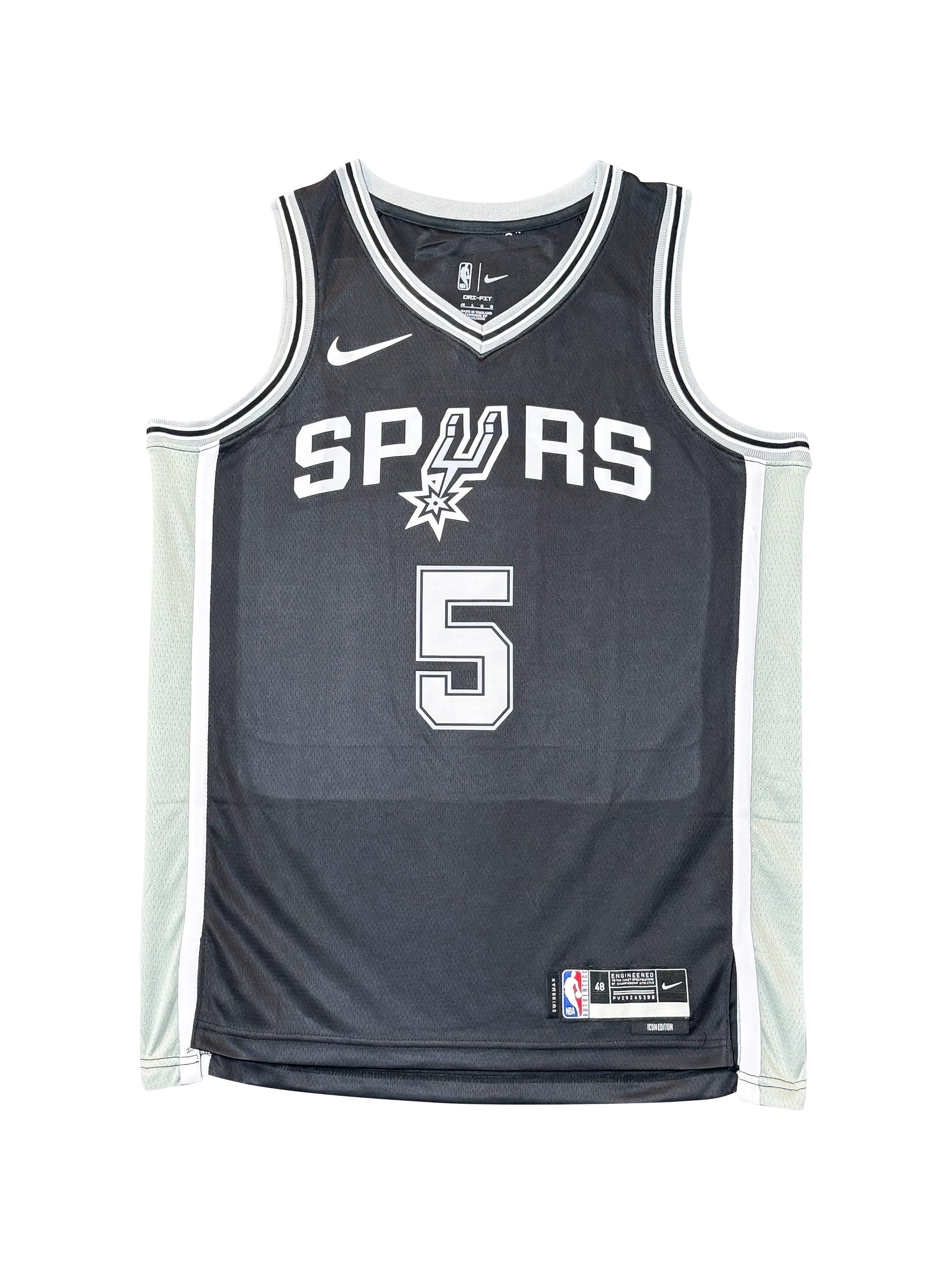 Maillot Swingman City Edition san Antonio Spurs signé par Stephon CASTLE et certifié par BECKETT authentic-signatures