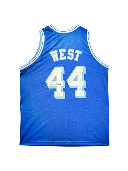 Maillot Custom Exterieur Los Angeles Lakers signe par Jerry West certifie par JSA authentic-signatures