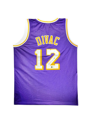 Maillot Custom Exterieur Los Angeles Lakers signe par Vlade Divac  certifie par Beckett authentic-signatures