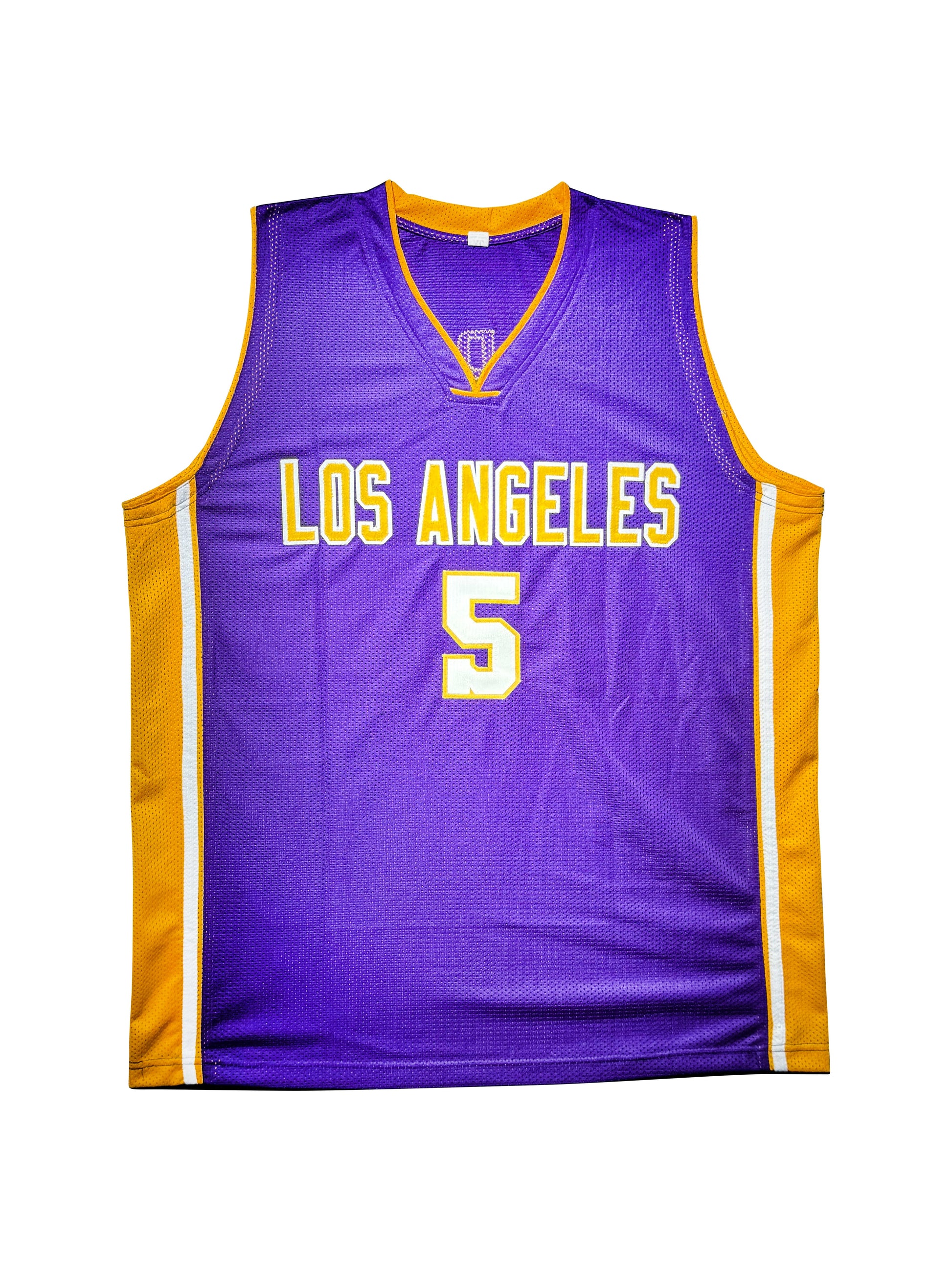 Maillot Custom Exterieur Los Angeles Lakers signe par Robert Horry  et certifie par Beckett authentic-signatures