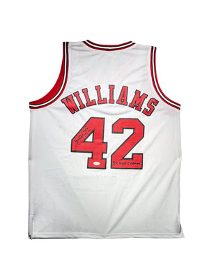 Maillot "3XChamp" Custom Exterieur Chicago Bulls  signe par Scott Williams certifie par JSA authentic-signatures