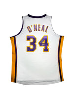 Maillot "HOF16" Authentique Mitchell and Ness Los Angeles Lakers signe par Shaquille O'Neal certifie par Beckett authentic-signatures