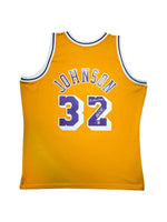 Maillot Authentique Mitchell and Ness Los Angeles Lakers signe "5XChamp" par Magic Johnson certifie par Beckett authentic-signatures