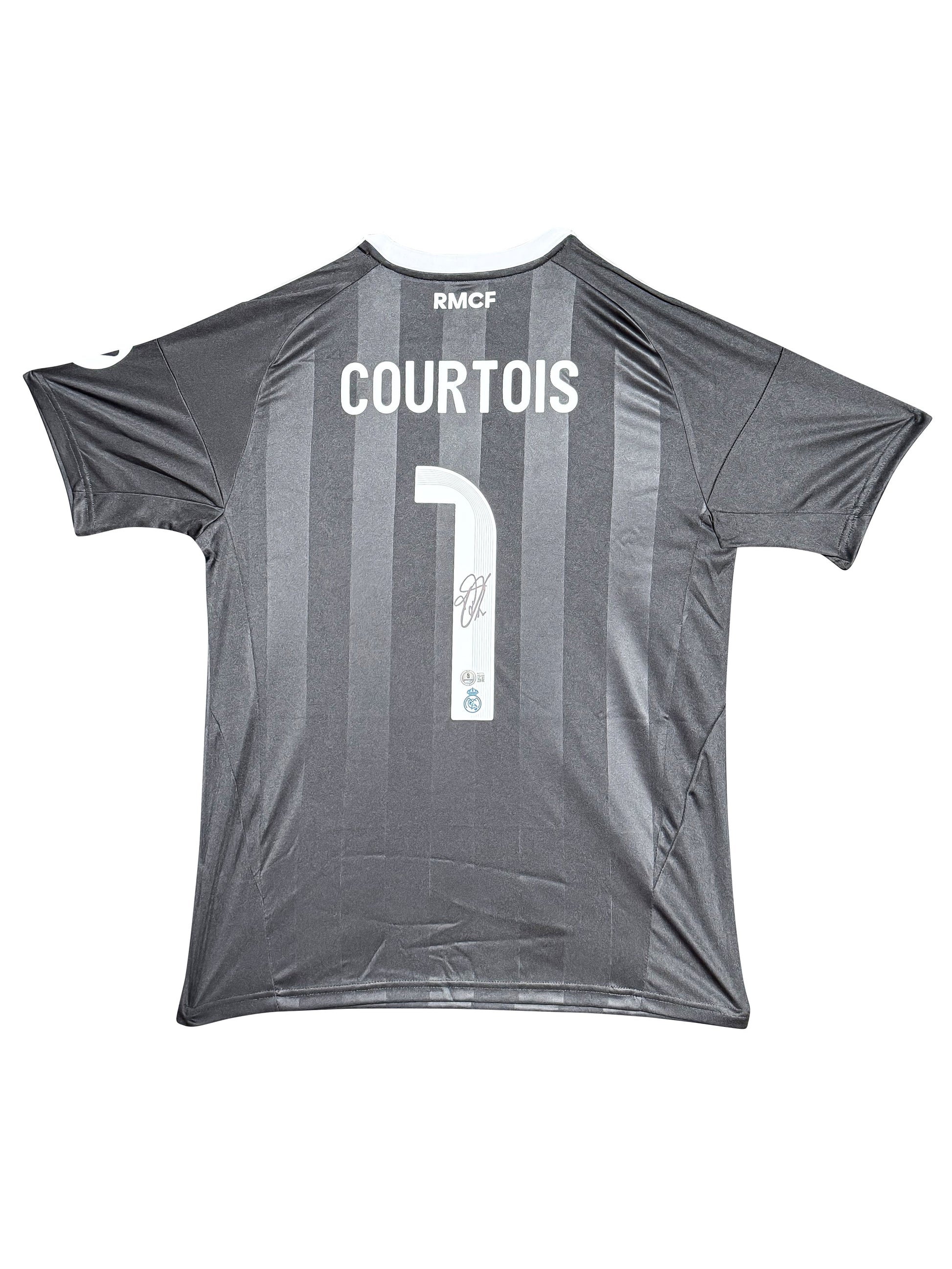 Maillot Authentique Real Madrid signé par Thibault Courtois et certifié par beckett authentic-signatures