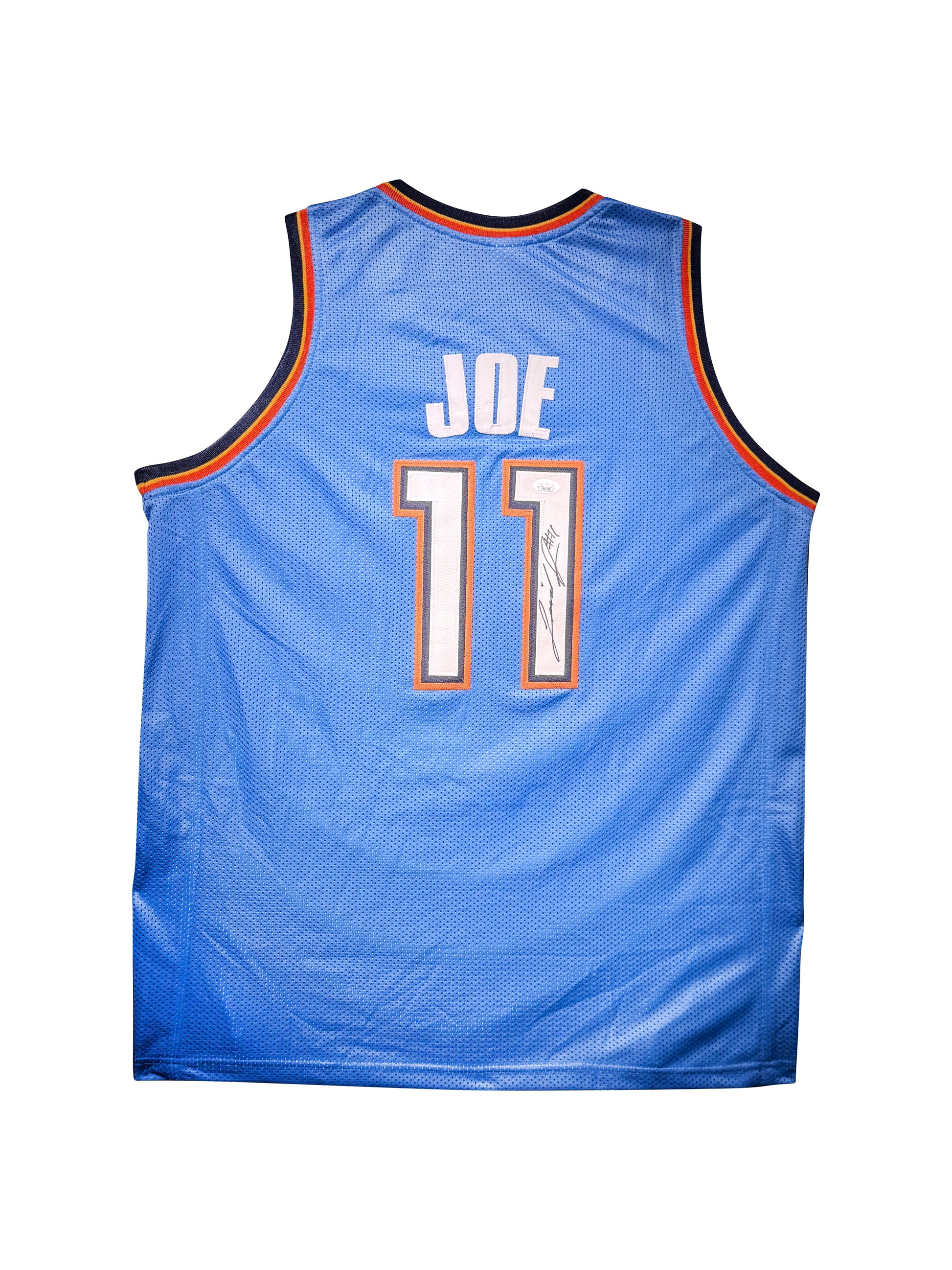 Maillot Custom Domicile OKC Thunder signe par Isaiah Joe  certifie par JSA authentic-signatures