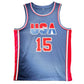 Maillot Custom Exterieur Team USA Edition Olympics games Barcelona 1992 signe par Magic Johnson et certifie par Beckett authentic-signatures