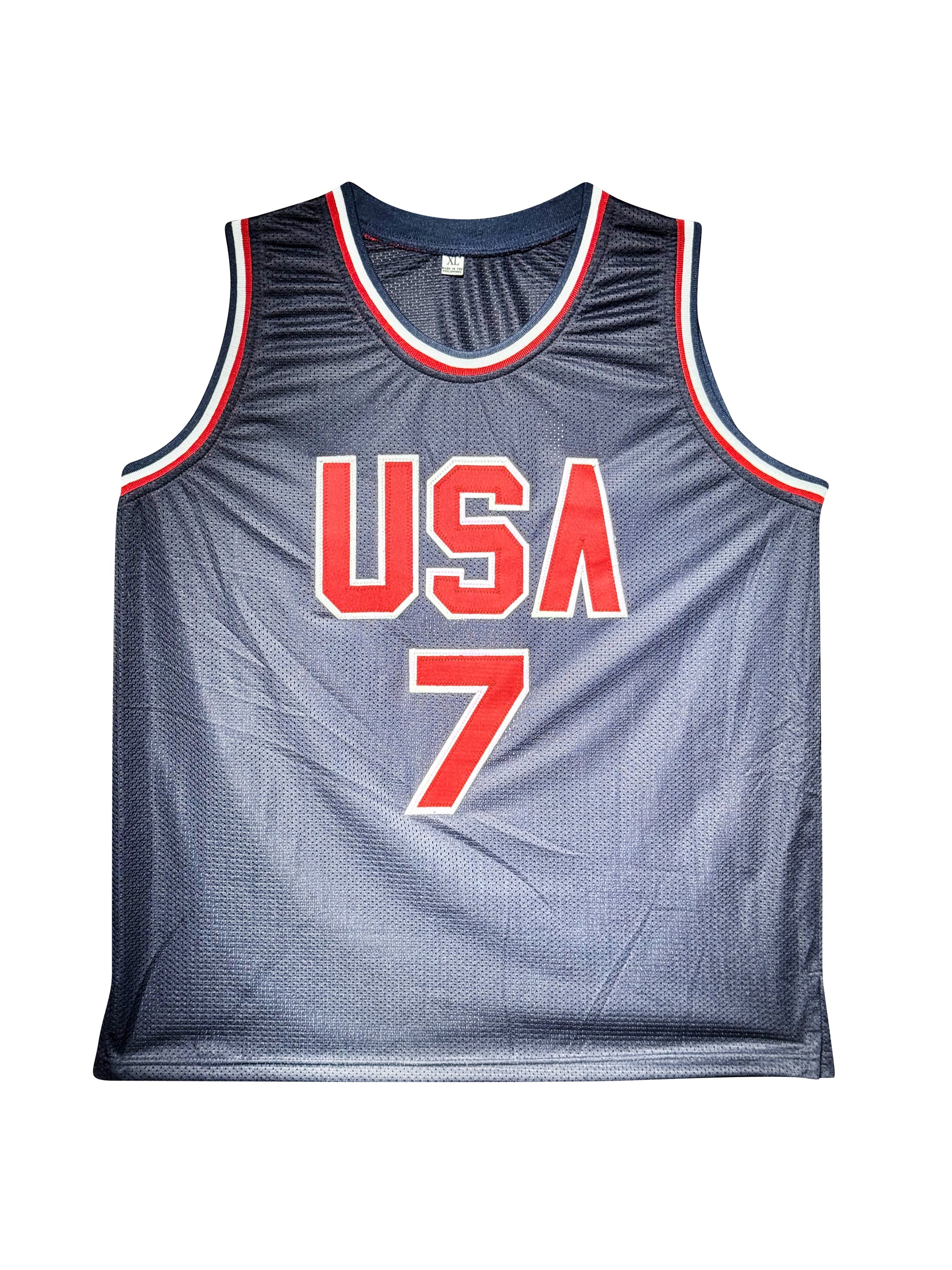 Maillot Custom Exterieur Team USA Edition Jeux Olympiques Barcelone 1992 DREAM TEAM signe par Larry Bird et certifie par Beckett authentic-signatures