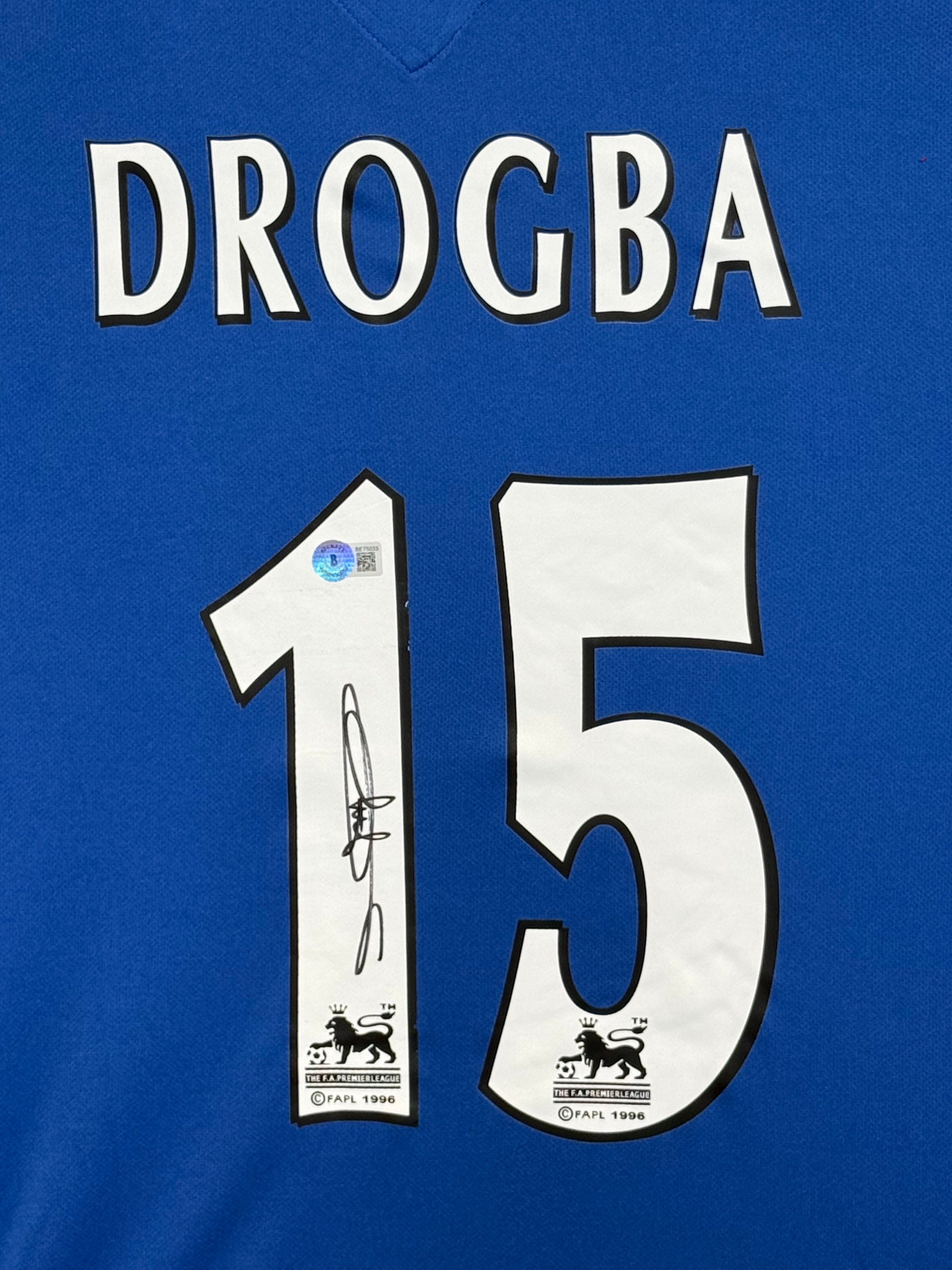 Maillot Authentique Chelsea Fc signé par Didier Drogba et certifié par Beckett authentic-signatures