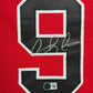 Maillot Stats Carriere Custom Domicile Chicago Bulls  signe par Dennis Rodman certifie par Beckett authentic-signatures