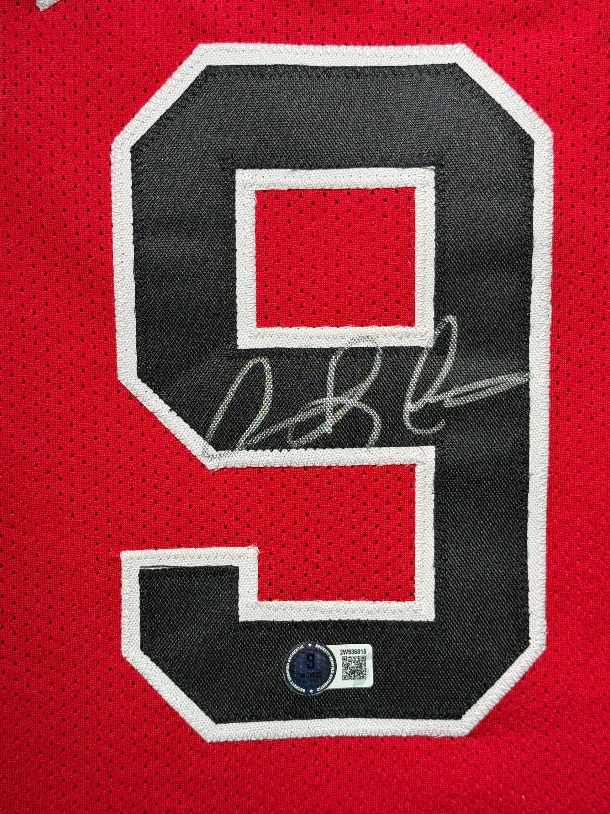 Maillot Stats Carriere Custom Domicile Chicago Bulls  signe par Dennis Rodman certifie par Beckett authentic-signatures