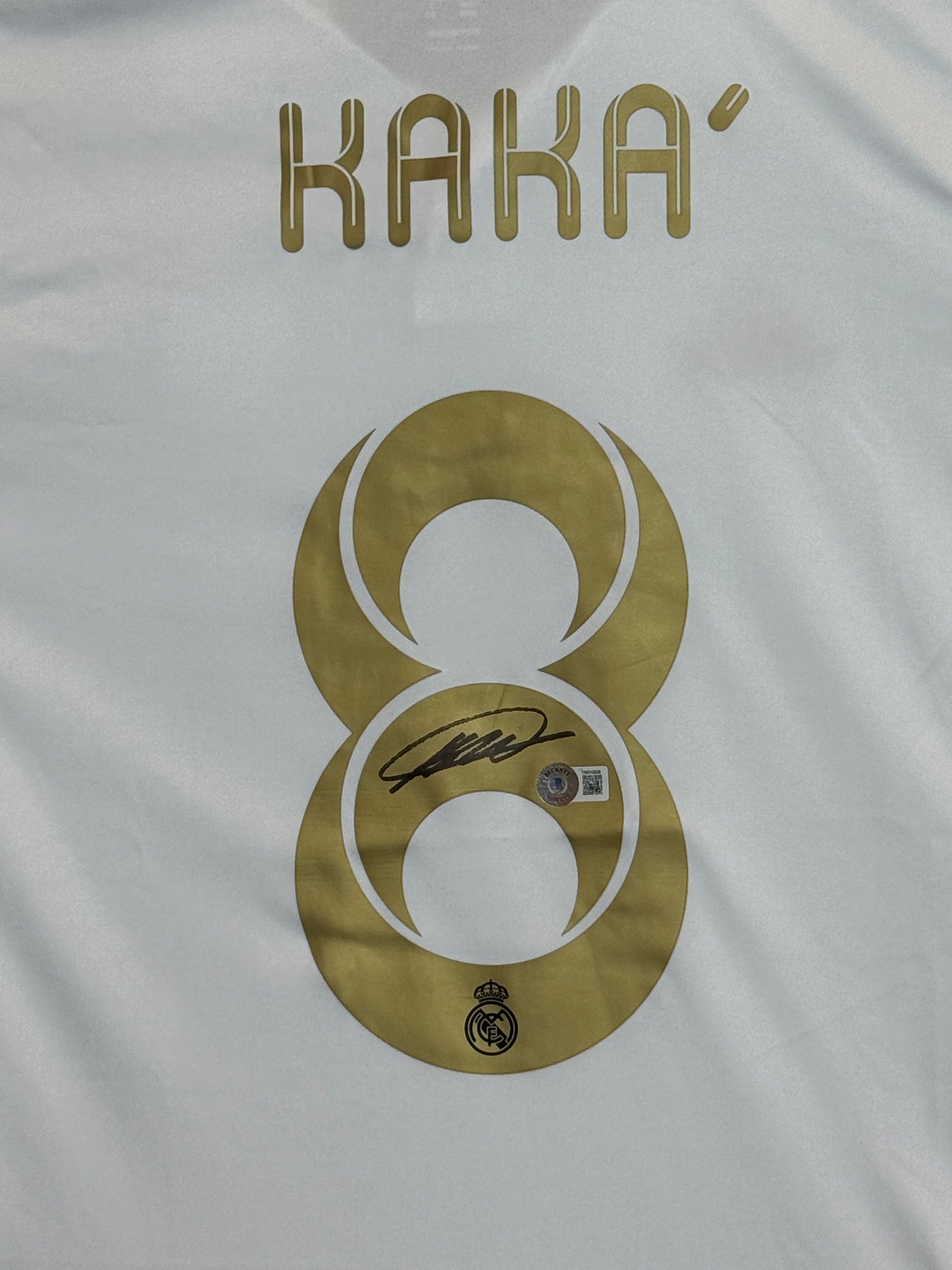 Maillot Authentique Real Madrid 2011-12 signé par KAKA certifié par Beckett authentic-signatures
