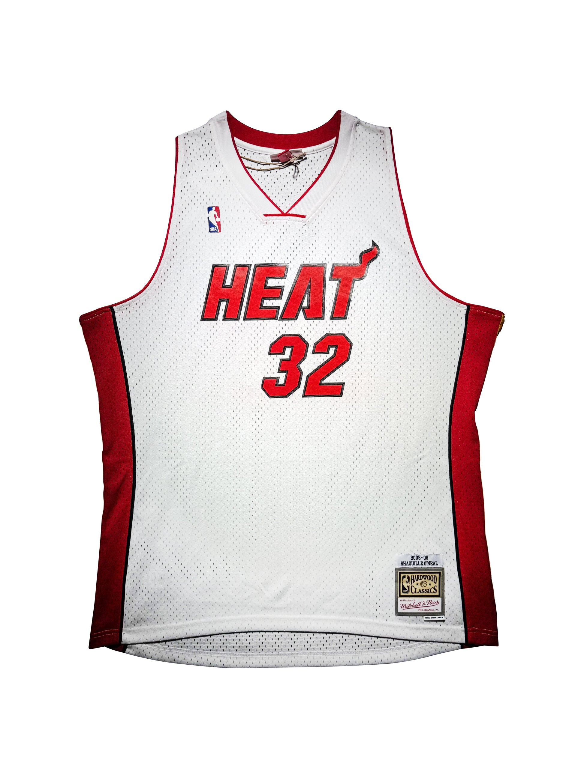 Maillot Authentique Mitchell and Ness Miami Heat signe par Shaquille O 'Neal certifie par Fanatics authentic-signatures