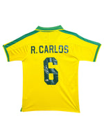 Maillot Authentique Brazil Coupe du Monde 2002 signé par Roberto Carlos et certifié par Beckett authentic-signatures