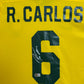 Maillot Authentique Brazil Coupe du Monde 2002 signé par Roberto Carlos et certifié par Beckett authentic-signatures