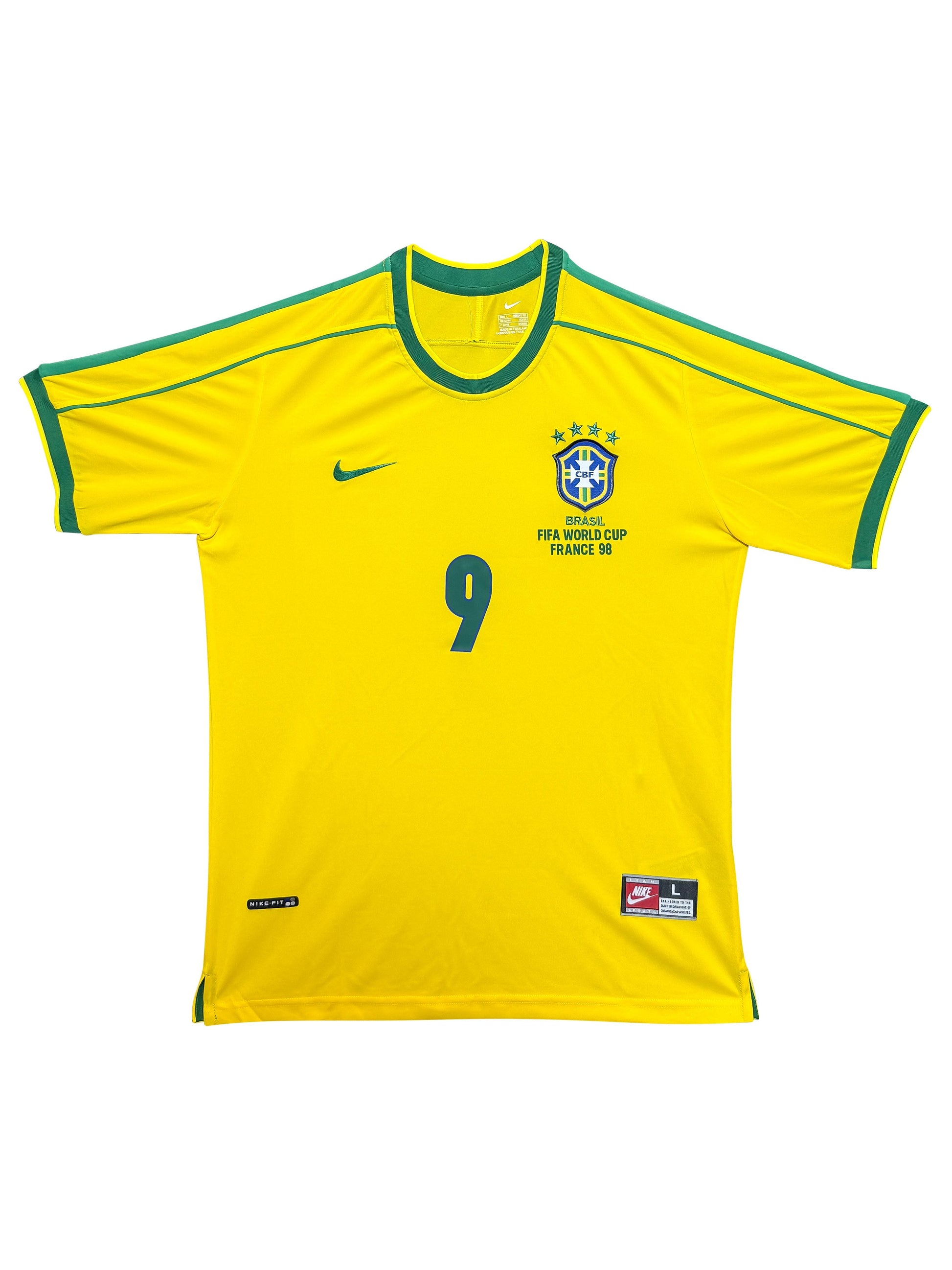Maillot Authentique Brazil Finale Coupe du Monde 1998 signé par Ronaldo Nazario  et certifié par Beckett authentic-signatures