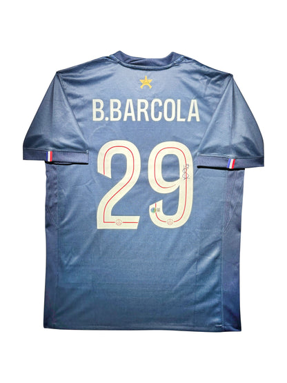 Maillot ETOILE Domicile signe par Bradley BARCOLA Paris Saint Germain 2025-26 Certifié par Beckett authentic-signatures