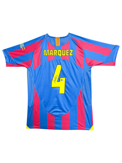 Maillot Authentique FC Barcelone Finale Champions League 2006 signé par Raphael Marquez et certifié par Beckett authentic-signatures