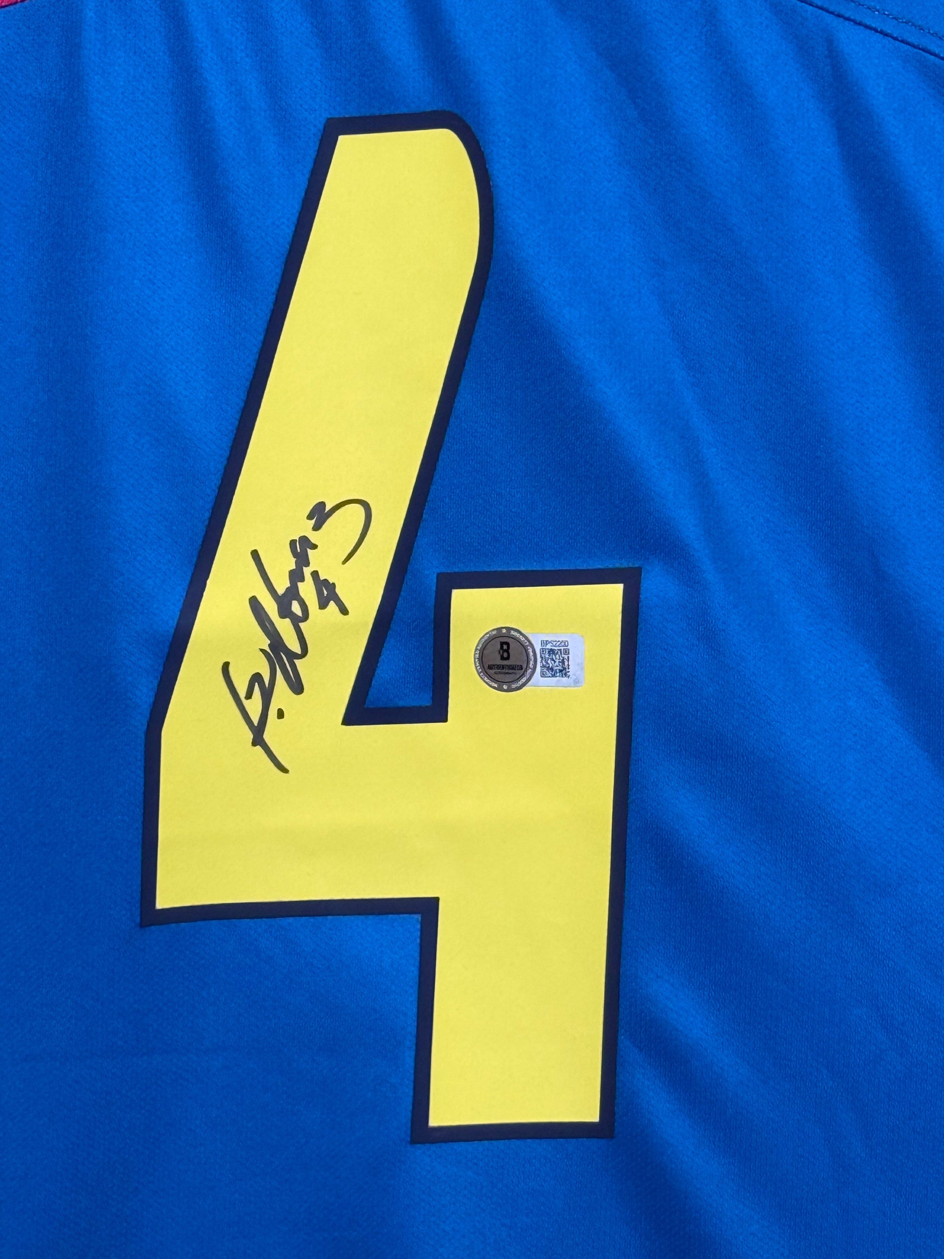 Maillot Authentique FC Barcelone Finale Champions League 2006 signé par Raphael Marquez et certifié par Beckett authentic-signatures