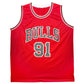 Maillot Stats Manuelles Custom Domicile Chicago Bulls  signe par Dennis Rodman certifie par Beckett authentic-signatures