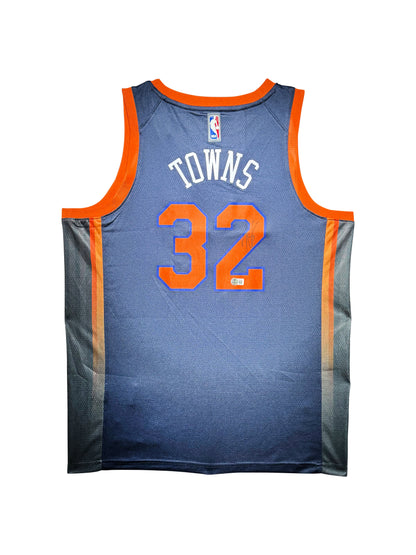 Maillot Authentique Exterieur New York Knicks signe par Karl-Anthony Town certifie par Beckett authentic-signatures